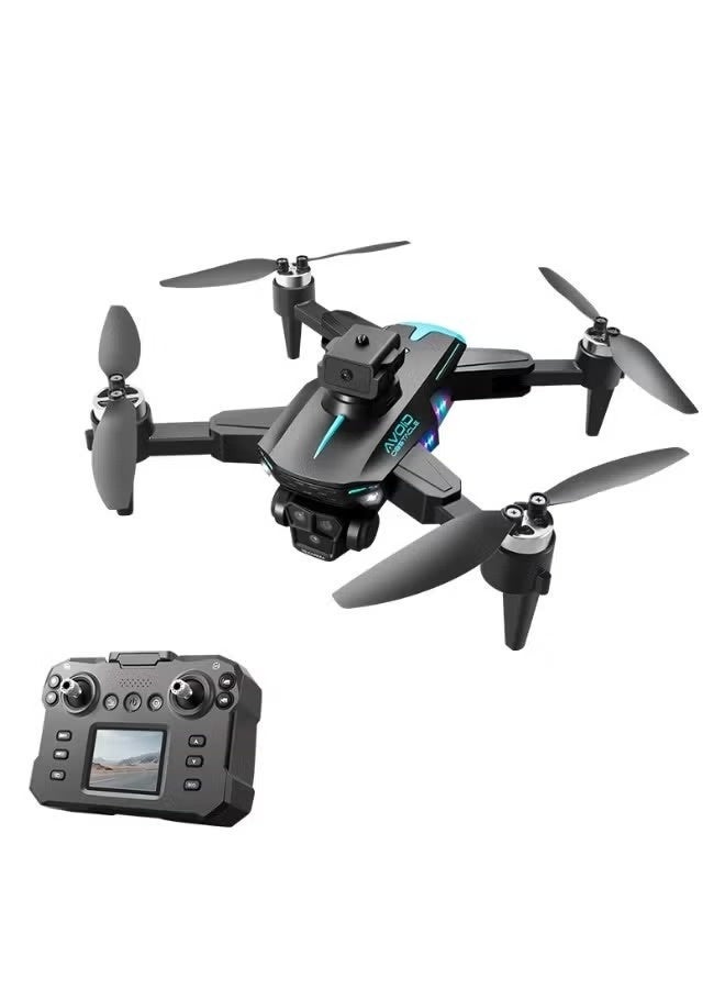 4K HD Camera Foldable Drone with Dual Camera, WiFi FPV Live Video, Altitude Hold, Headless Mode, One Key Return, LED Lights, Long Flight Time, Remote Control Quadcopter with LCD Screen Controller for Adults & Beginners